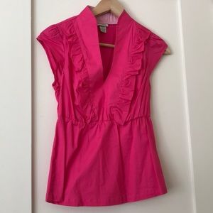 Anthropologie pink fuchsia blouse